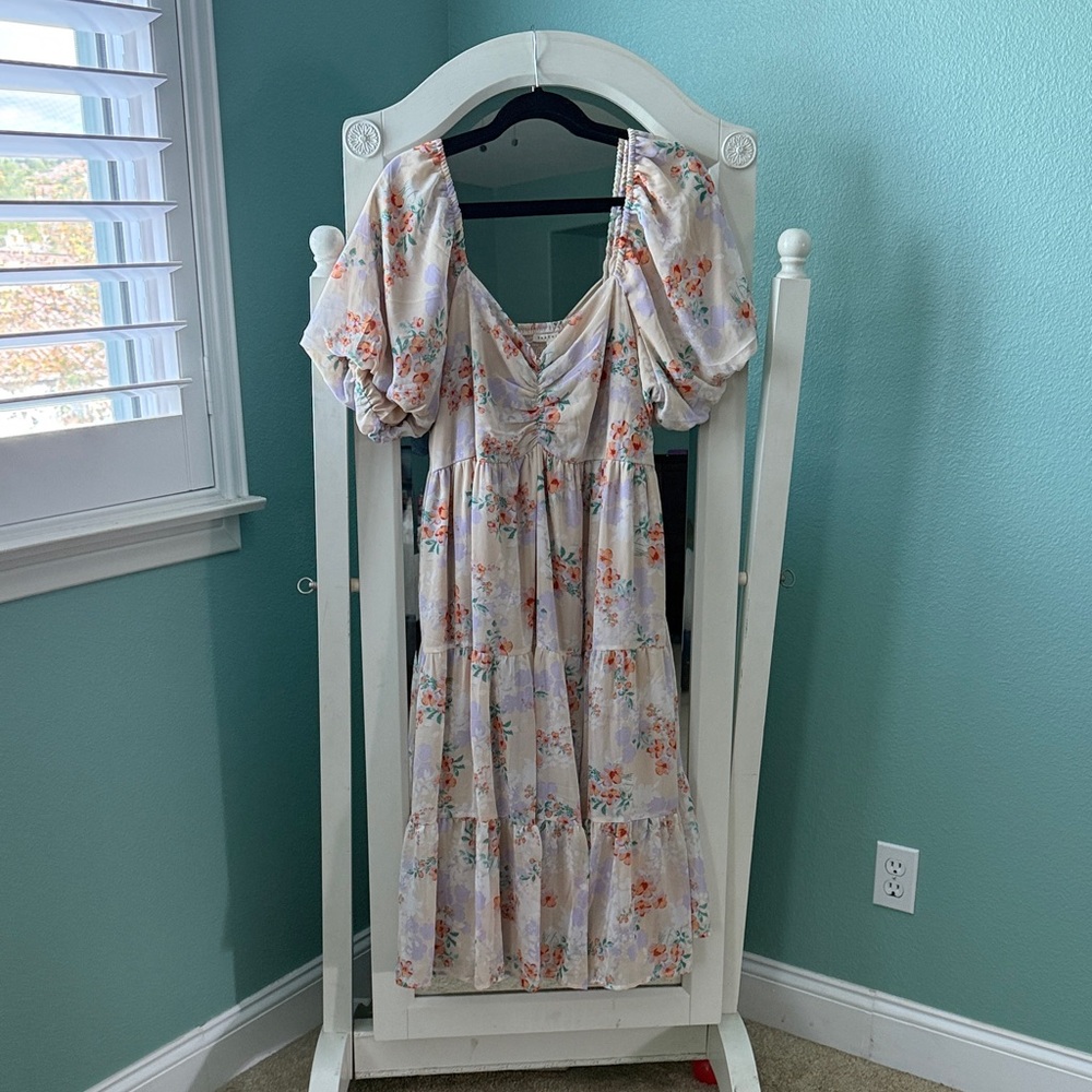 Floral Puff Sleeve Dress